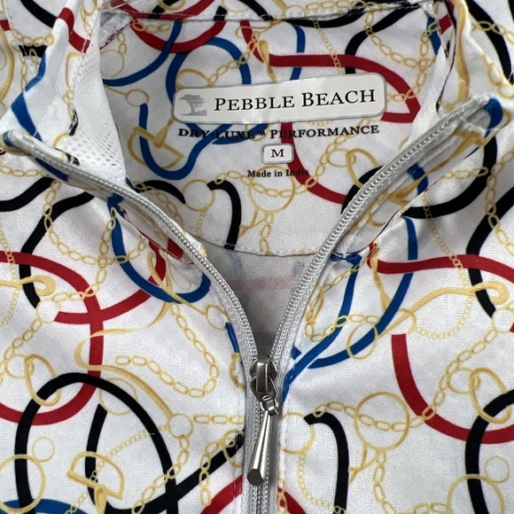 Pebble Beach Dry Luxe Performance 1/4 Zip Womens Medium Long Sleeve Golf Tennis - Picture 4 of 14